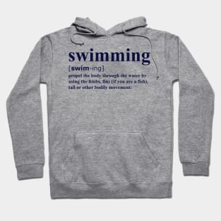 Swimming Dictionary definition Hoodie